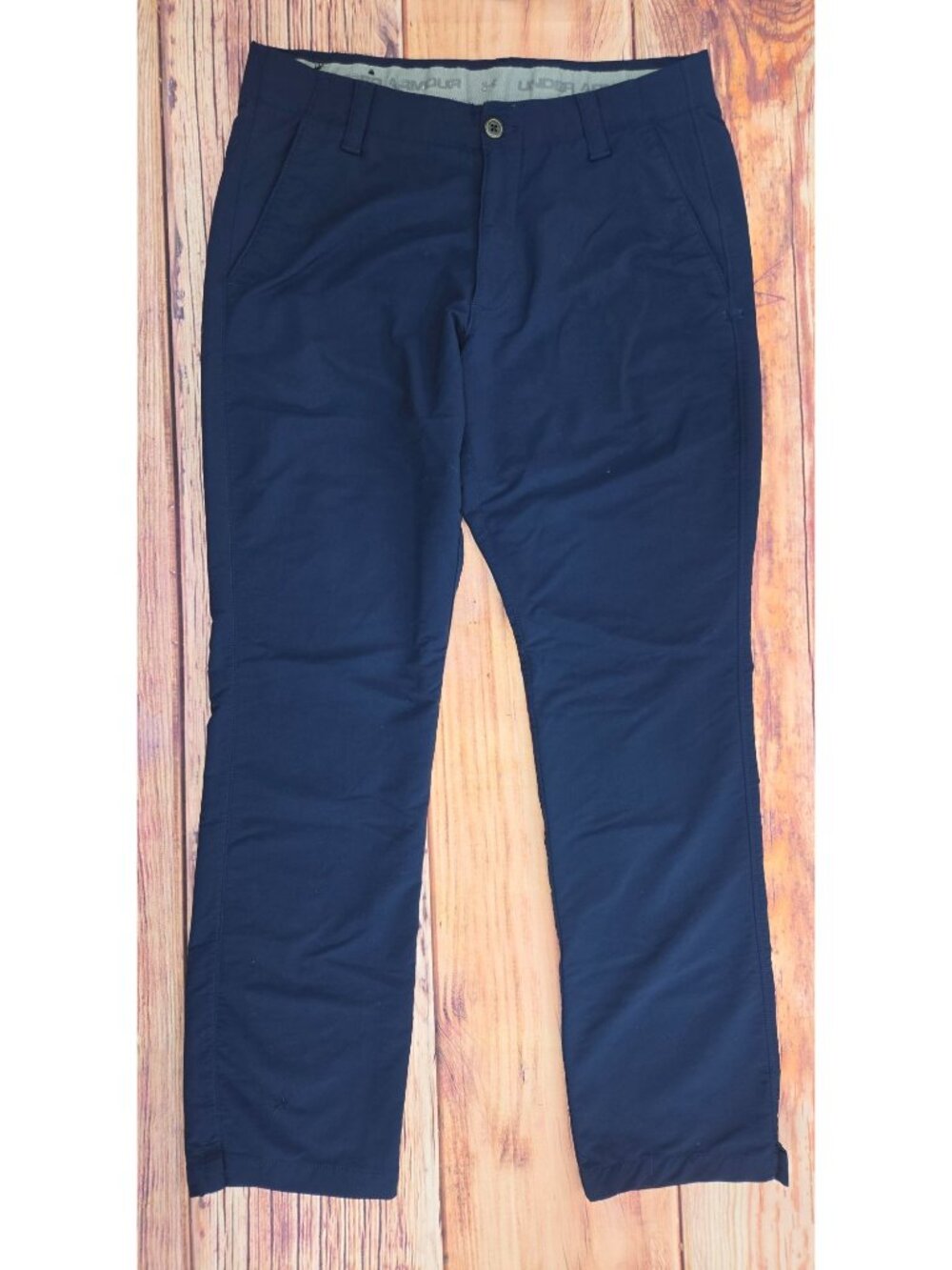 Under Armour Mens Navy Blue Straight Pants Size 34x30